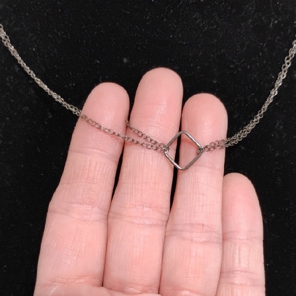 Adina Jewelry - SALE! Adina 925 Sterling Silver Square/Double Chain Vintage Necklace